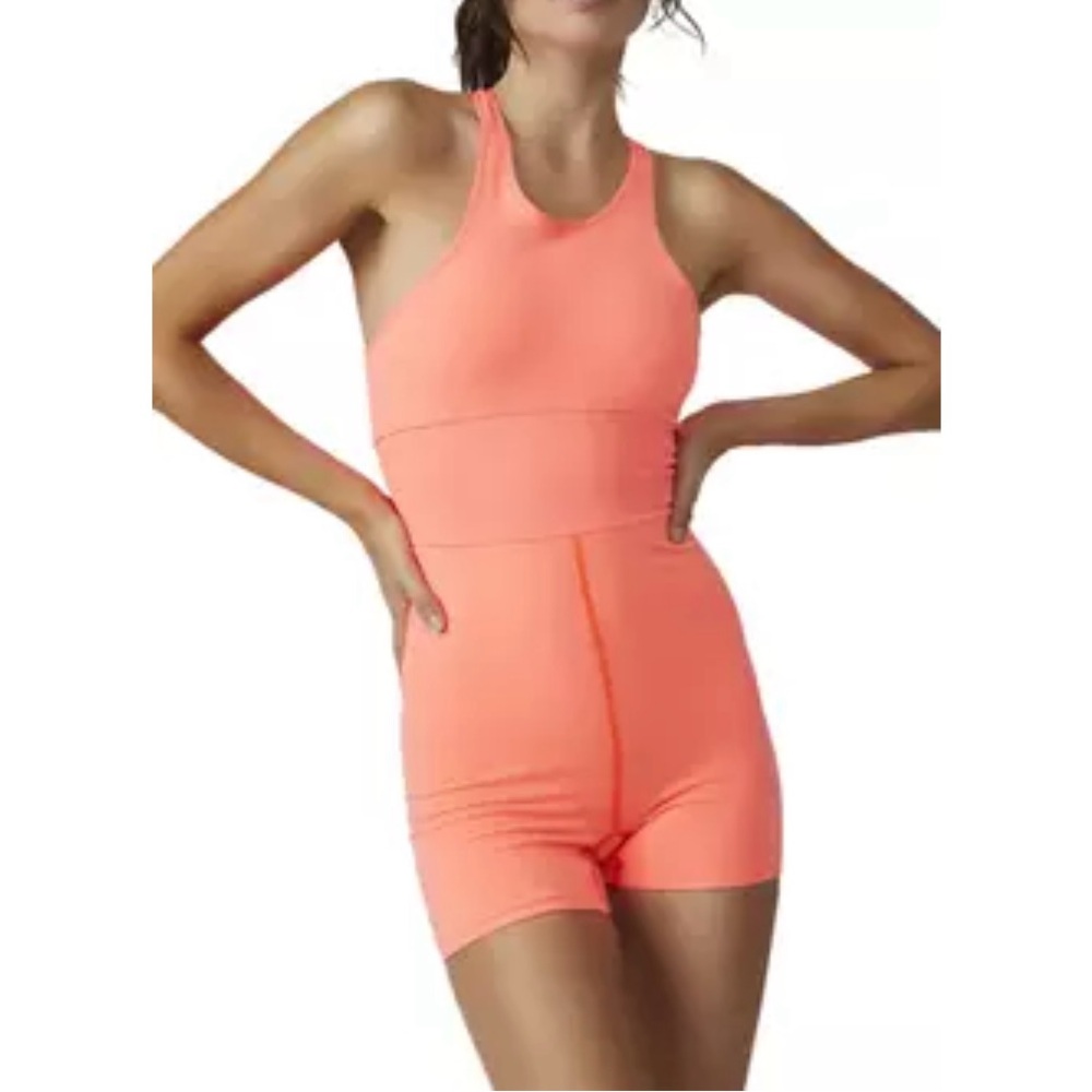 FP Movement by Free People | Every Single Time Runsie Neon Coral | Size M/L NWT - Picture 11 of 14